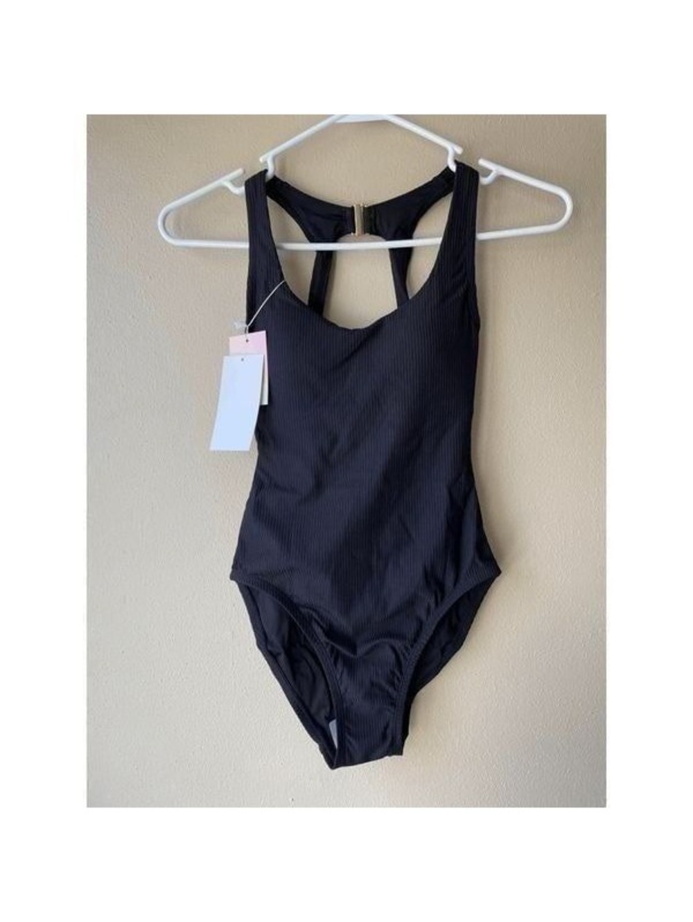 Andie the Catalina Ribbed One Piece in Black Size XXS